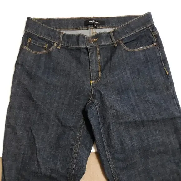 Y2K style dark wash sz 2 straight to flare leg vintage 90s 2000s Daisy Fuentes - Picture 5 of 9